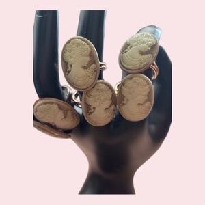 Cameo rings adjustable size